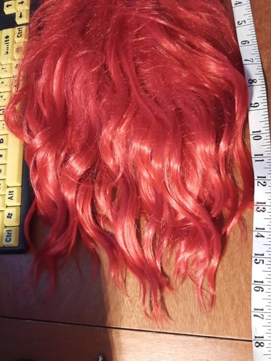 NEW ! Long Hair 18 In Curly Wig Red